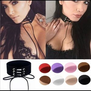 New sexy black laced choker